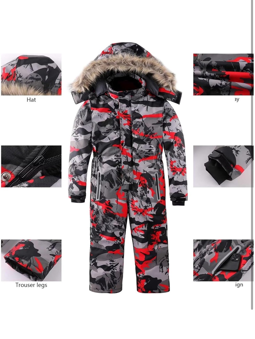Kid's Snowsuits Ski Suits Jackets Waterproof Coats Jumpsuits 14-16/1085 - Picture 7 of 8